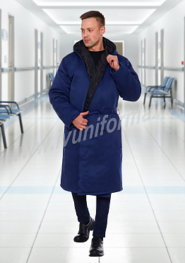 Халат мужской госпитальный утепленный арт. М-20-78-ГР